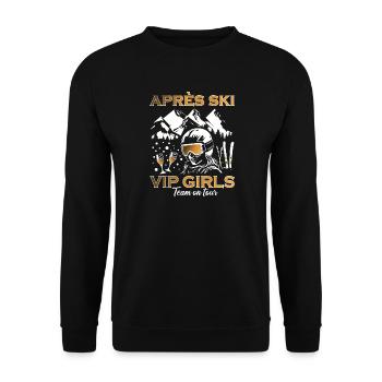 Vacances au ski Après-ski Girls Team - Sweat-shirt Unisexe - noir - Devant - Alina (178cm) & Michal (187cm)