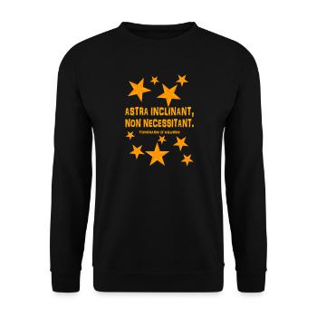 Astra Inclinant, non necessitant t-shirt - Unisex Sweatshirt - black - Front - Alina (178cm) & Michal (187cm)