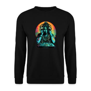 Goddess DJ - Unisex Sweatshirt - black - Front - Alina (178cm) & Michal (187cm)