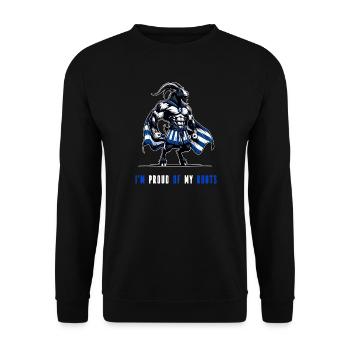 I'm proud of my roots Greek - Unisex Sweatshirt - black - Front - Alina (178cm) & Michal (187cm)