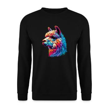 Alpaka - Unisex Pullover - Schwarz - Vorne - Alina (178cm) & Michal (187cm)