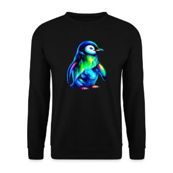 Manchot aurore boréale - Sweat-shirt Unisexe - noir - Devant - Alina (178cm) & Michal (187cm)