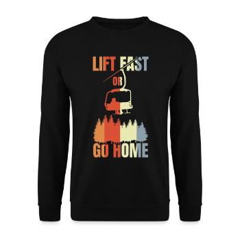Snowboarding Joke - Unisex Sweatshirt - black - Front - Alina (178cm) & Michal (187cm)
