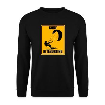 Gone Kitesurfing Vintage Kiteboarding Design Chemise - Sweat-shirt Unisexe - noir - Devant - Alina (178cm) & Michal (187cm)