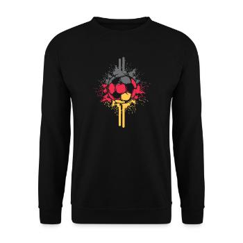 Soccer Germany Jersey Ball Explosion Logo - Unisex Sweatshirt - black - Front - Alina (178cm) & Michal (187cm)