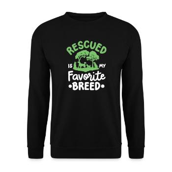 Hunderettung Hundeliebhaber - Unisex Pullover - Schwarz - Vorne - Alina (178cm) & Michal (187cm)
