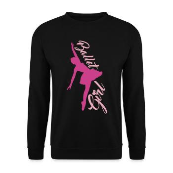 Ballet Dancer Girl - Unisex Sweatshirt - black - Front - Alina (178cm) & Michal (187cm)