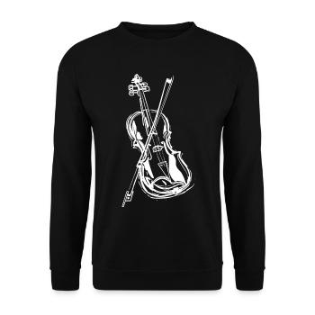 Dessin de violon - Sweat-shirt Unisexe - noir - Devant - Alina (178cm) & Michal (187cm)
