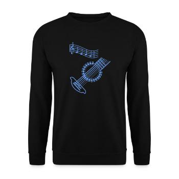 Guitar musician - Unisex Sweatshirt - black - Front - Alina (178cm) & Michal (187cm)