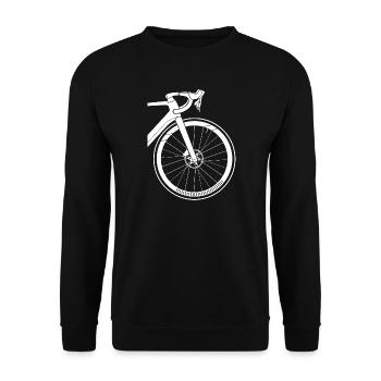 Rennrad Detail Fahrrad Gravel Symbol Logo icon - Unisex Pullover - Schwarz - Vorne - Alina (178cm) & Michal (187cm)