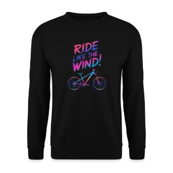 illustration de vélo de planche à voile vibrante - Sweat-shirt Unisexe - noir - Devant - Alina (178cm) & Michal (187cm)
