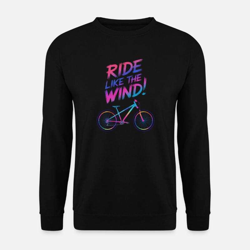 Lebendige Windsurf-Fahrrad-Illustration - Unisex Pullover - Schwarz