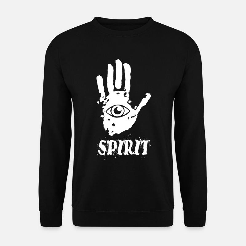 Yoga Handabdruck - Unisex Pullover - Schwarz