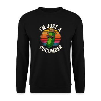 Cool Cucumber Vibes - Unisex Sweatshirt - black - Front - Alina (178cm) & Michal (187cm)