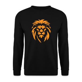 Angry Lion - Unisex Sweatshirt - black - Front - Alina (178cm) & Michal (187cm)