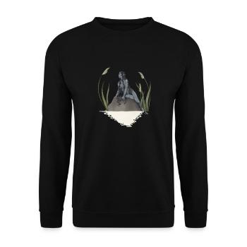 Nymphe dans un étang - Sweat-shirt Unisexe - noir - Devant - Alina (178cm) & Michal (187cm)