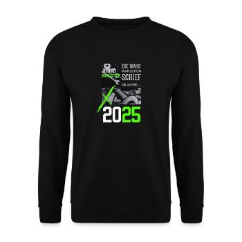 Hobby Construction Manager 2025 – I'm building it somehow now - Unisex Sweatshirt - black - Front - Alina (178cm) & Michal (187cm)