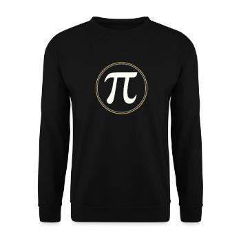 π in Circle – The Elegance of Constants - Unisex Sweatshirt - black - Front - Alina (178cm) & Michal (187cm)