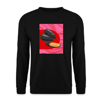 Funky Mussels - Unisex Sweatshirt - black - Front - Alina (178cm) & Michal (187cm)