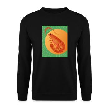 Maximalist Shrimp - Unisex Sweatshirt - black - Front - Alina (178cm) & Michal (187cm)