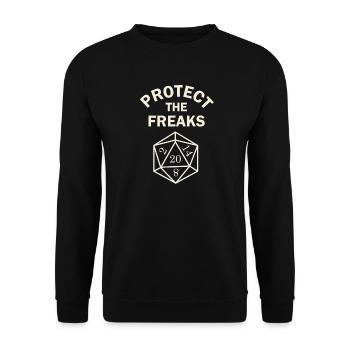 Protect the Freaks - Sweat-shirt Unisexe - noir - Devant - Alina (178cm) & Michal (187cm)