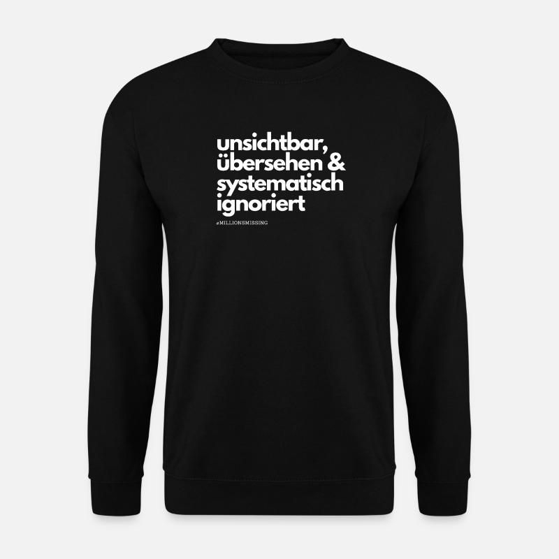 ME/CFS systematisch ignoriert white - Unisex Pullover - Schwarz