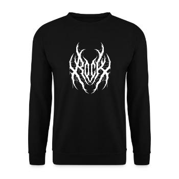 Rock Word in Black Metal Style - Unisex Sweatshirt - black - Front - Alina (178cm) & Michal (187cm)