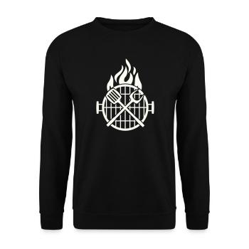 grill_grillzange- - Sweat-shirt Unisexe - noir - Devant - Alina (178cm) & Michal (187cm)