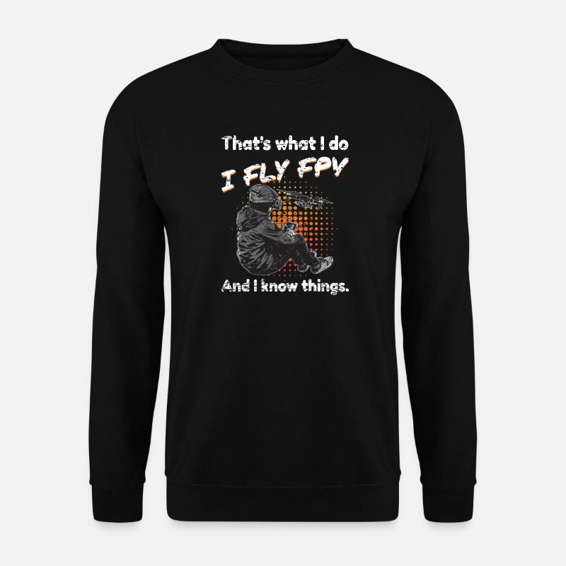 FPV Drone Quadcopter - Unisex Sweatshirt - black