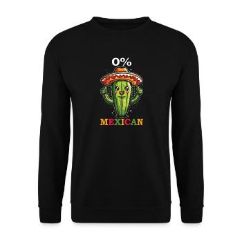 Cactus Sombrero 0% Mexicain - Sweat-shirt Unisexe - noir - Devant - Alina (178cm) & Michal (187cm)
