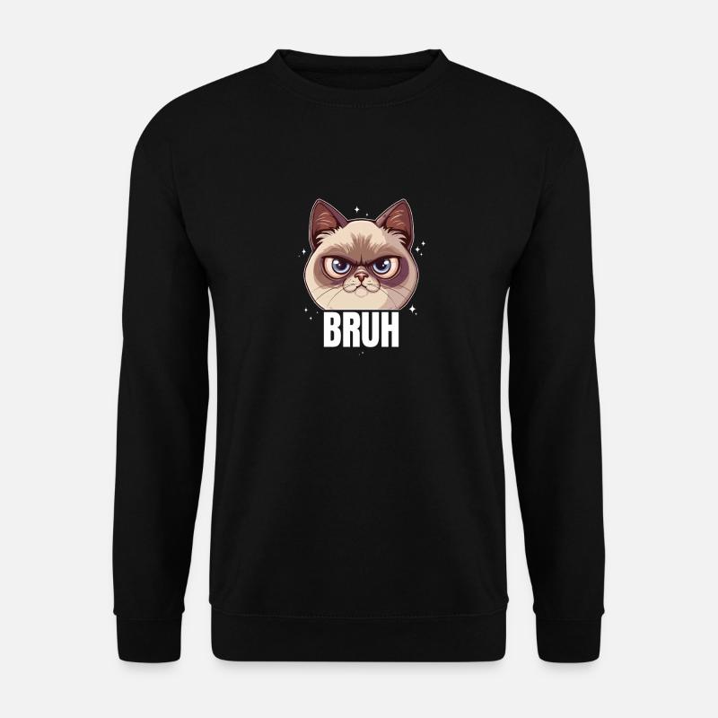 Bruh Cat - Unisex Sweatshirt - black
