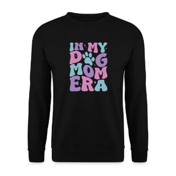 In My Dog Mom Era Pastel Paws - Unisex Sweatshirt - black - Front - Alina (178cm) & Michal (187cm)