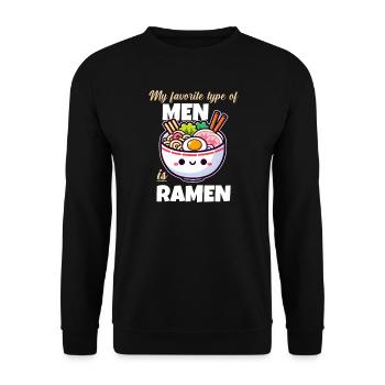 My favorite kawaii ramen type - Unisex Sweatshirt - black - Front - Alina (178cm) & Michal (187cm)