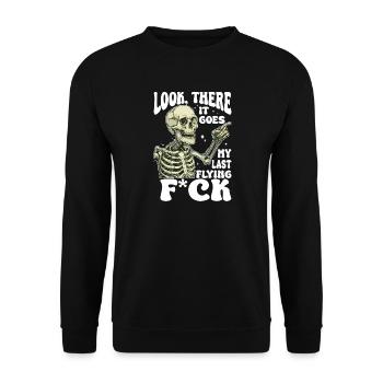 Halloween Squelette Volant F*ck - Sweat-shirt Unisexe - noir - Devant - Alina (178cm) & Michal (187cm)