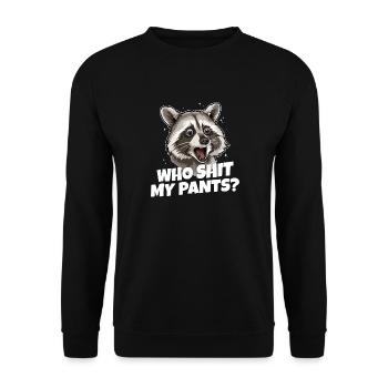 Qui m’a merdé ? Raton laveur - Sweat-shirt Unisexe - noir - Devant - Alina (178cm) & Michal (187cm)