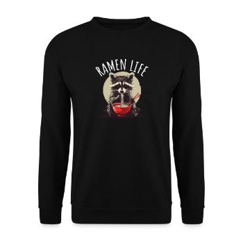 Chemise à motif Ramen Life Nouilles Ramen - Sweat-shirt Unisexe - noir - Devant - Alina (178cm) & Michal (187cm)