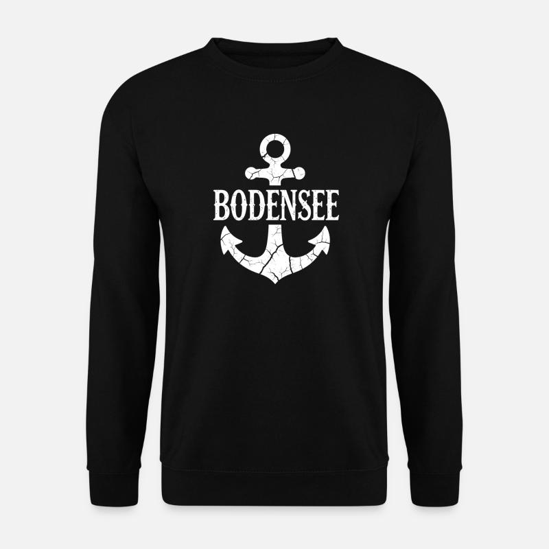 Anker Bodensee Urlaub Schiff - Unisex Pullover - Schwarz