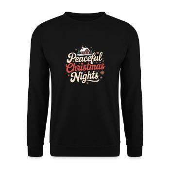 Nuits de Noël paisibles - Sweat-shirt Unisexe - noir - Devant - Alina (178cm) & Michal (187cm)