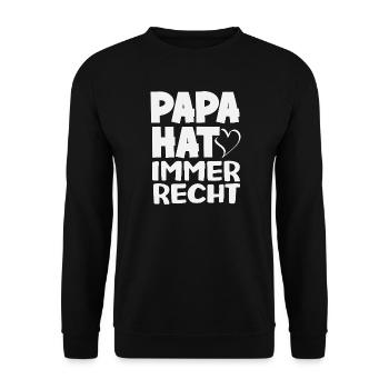 Drôle de cadeau de fête des pères papa bière - Sweat-shirt Unisexe - noir - Devant - Alina (178cm) & Michal (187cm)