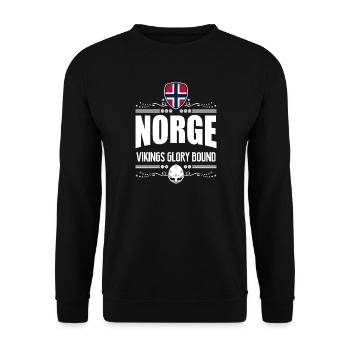 NORVÈGE - NORGE VIKINGS GLORY - Sweat-shirt Unisexe - noir - Devant - Alina (178cm) & Michal (187cm)