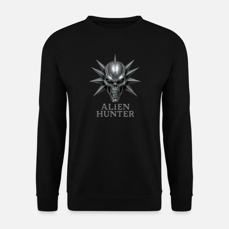 Alien Hunter Skull Emblem - Unisex Sweatshirt - black