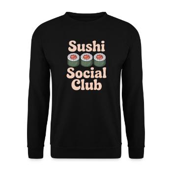 sushi - Sweat-shirt Unisexe - noir - Devant - Alina (178cm) & Michal (187cm)