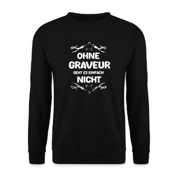 Graveur - Sweat-shirt Unisexe - noir - Devant - Alina (178cm) & Michal (187cm)