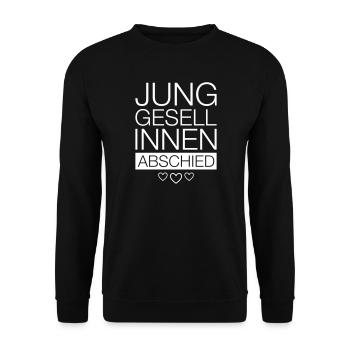 Hen Farewell Heart - Unisex Sweatshirt - black - Front - Alina (178cm) & Michal (187cm)
