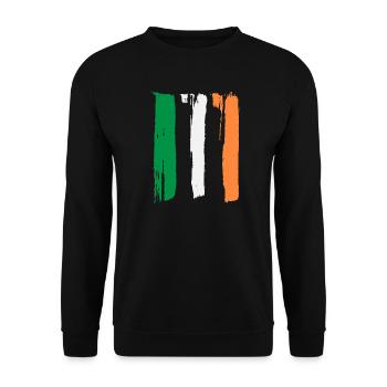 Irland Flagge - Unisex Pullover - Schwarz - Vorne - Alina (178cm) & Michal (187cm)