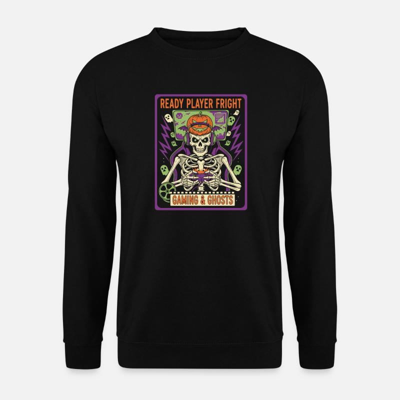 Gaming & Ghosts Skeleton - Unisex Sweatshirt - black