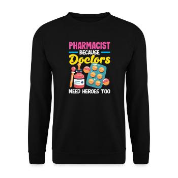 Pharmacist Pharmaceutical Technical - Unisex Sweatshirt - black - Front - Alina (178cm) & Michal (187cm)