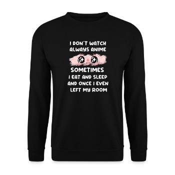 Anime - Unisex Sweatshirt - black - Front - Alina (178cm) & Michal (187cm)