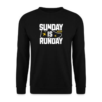 Sunday Run Day Sneaker Graphic - Unisex Sweatshirt - black - Front - Alina (178cm) & Michal (187cm)
