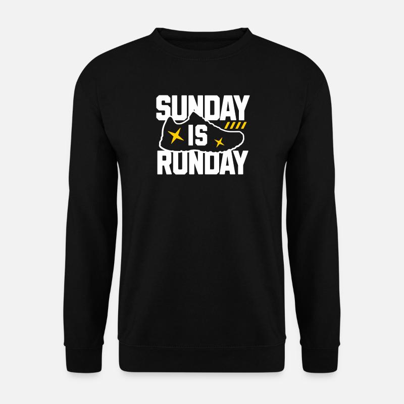 Graphique de baskets Sunday Run Day - Sweat-shirt Unisexe - noir